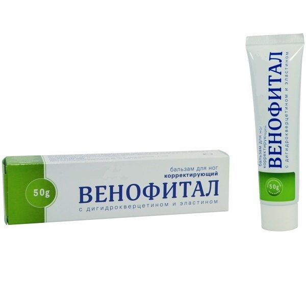 Изображение товара Венофитал бальзам для ног с дигидрокверцетином и эластином корректирующий 50 г Венофитал бальзам для ног с дигидрокверцетином и эластином корректирующий 50 г фотография