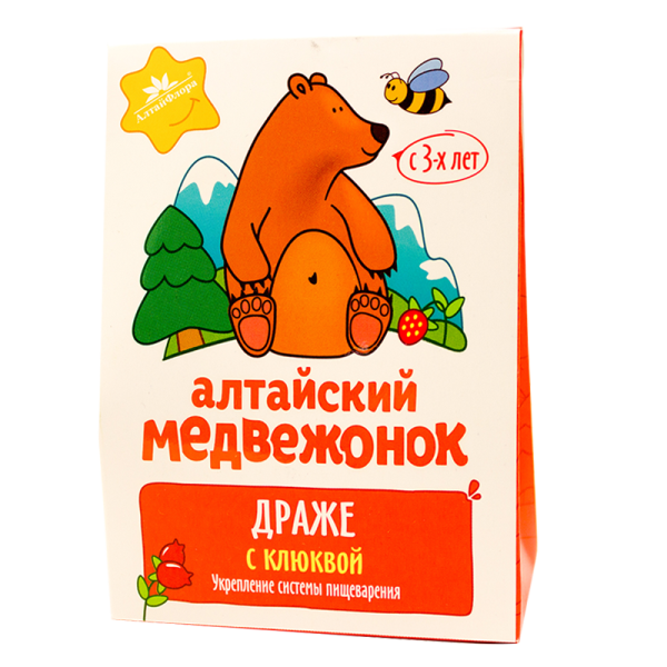 Изображение товара Алтайский медвежонок драже с клюквой 75 г Алтайский медвежонок драже с клюквой 75 г фотография