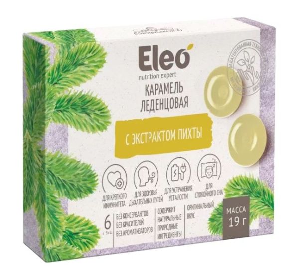 Изображение товара Карамель леденцовая Eleo с Экстрактом пихты №6 Карамель леденцовая Eleo с Экстрактом пихты №6 фотография