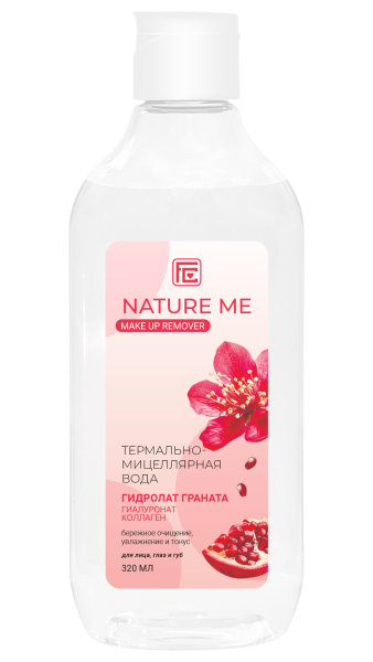 Изображение товара Термально-мицеллярная вода для лица Nature Me с гидролатом граната Фэмили Косметик 320мл Термально-мицеллярная вода для лица Nature Me с гидролатом граната Фэмили Косметик 320мл фотография