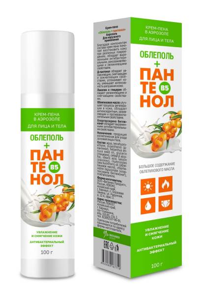 Крем-пена Облеполь+Пантенол 100г фотография