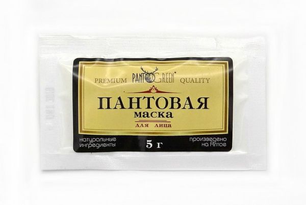 Изображение товара Пантовая маска для лица Pantogreen, 5г Пантовая маска для лица Pantogreen, 5г фотография