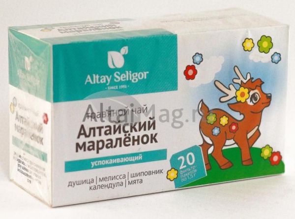 Изображение товара Успокаивающий Алтайский мараленок чайный напиток, 20 пакетиков Успокаивающий Алтайский мараленок чайный напиток, 20 пакетиков фотография