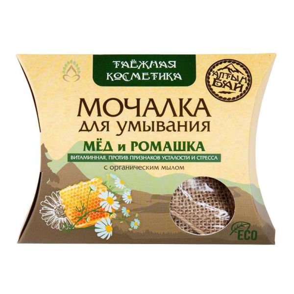 Изображение товара Мочалка Льняная для умывания Мед и ромашка Алтынбай 60г Мочалка Льняная для умывания Мед и ромашка Алтынбай 60г фотография