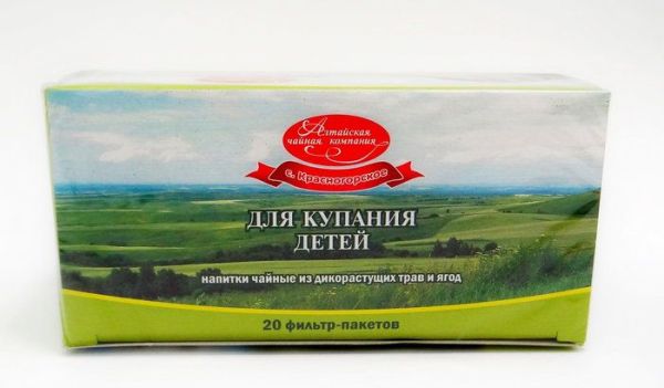 Изображение товара Напиток чайный «Для купания детей» 20 фильтр-пакетов АлтайФлора Напиток чайный «Для купания детей» 20 фильтр-пакетов АлтайФлора фотография