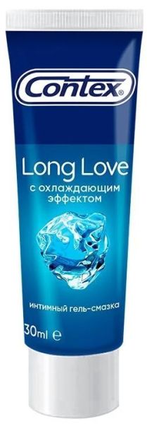 Интимный гель-смазка Contex Long Love, охлаждающий лубрикант-пролонгатор, 30 мл фотография