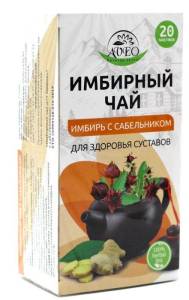 Имбирный чай с сабельником для суставов Алсу 20 пакетиков