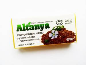Мыло Алтания натуральное с льняным маслом 50г